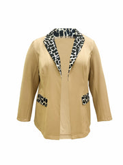  Leopard Print Blazer Long Sleeve
