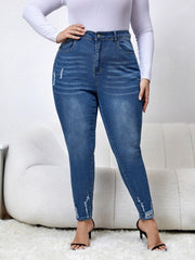  High Rise Stretch Skinny Jeans