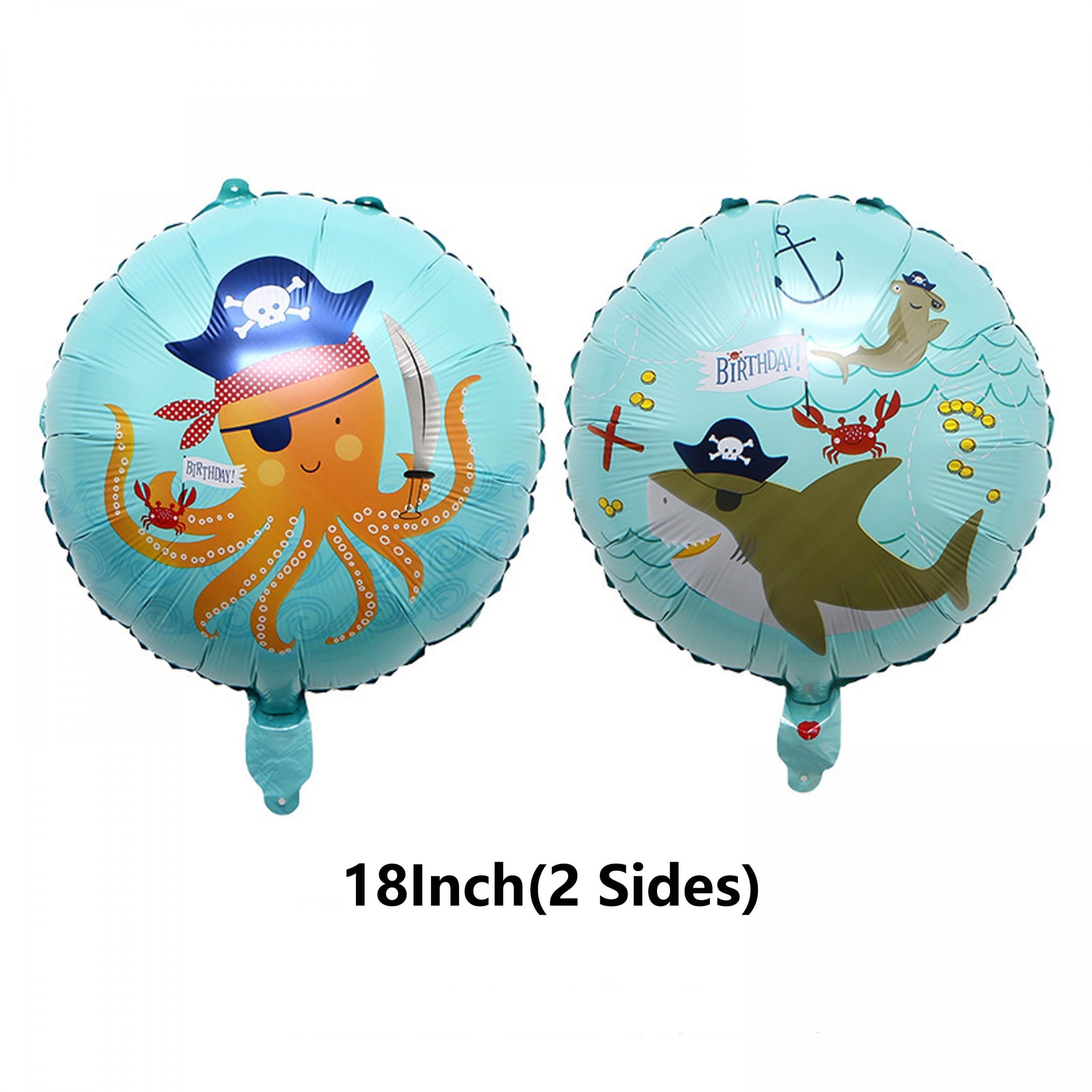 4pcs Pirate Ship Helium Balloons for Kids Birthday Party Decoration
