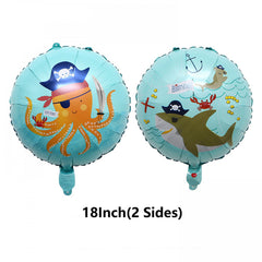 4pcs Pirate Ship Helium Balloons for Kids Birthday Party Decoration