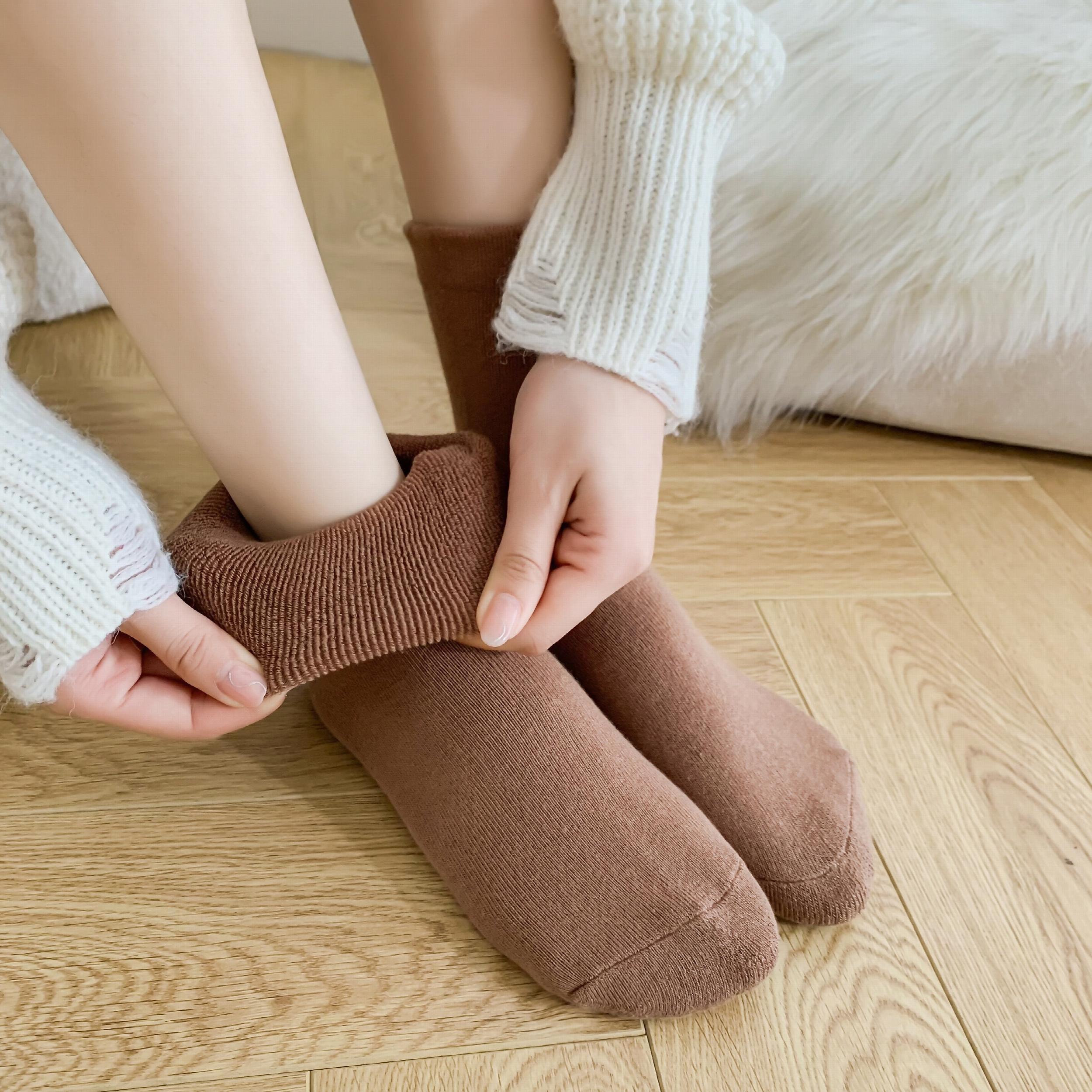 6 Pairs Solid Mid Tube Socks Women's Stockings