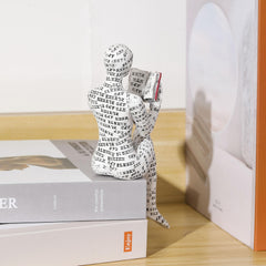 Woman Reading Pulp Mold Resin Furnishing Articles