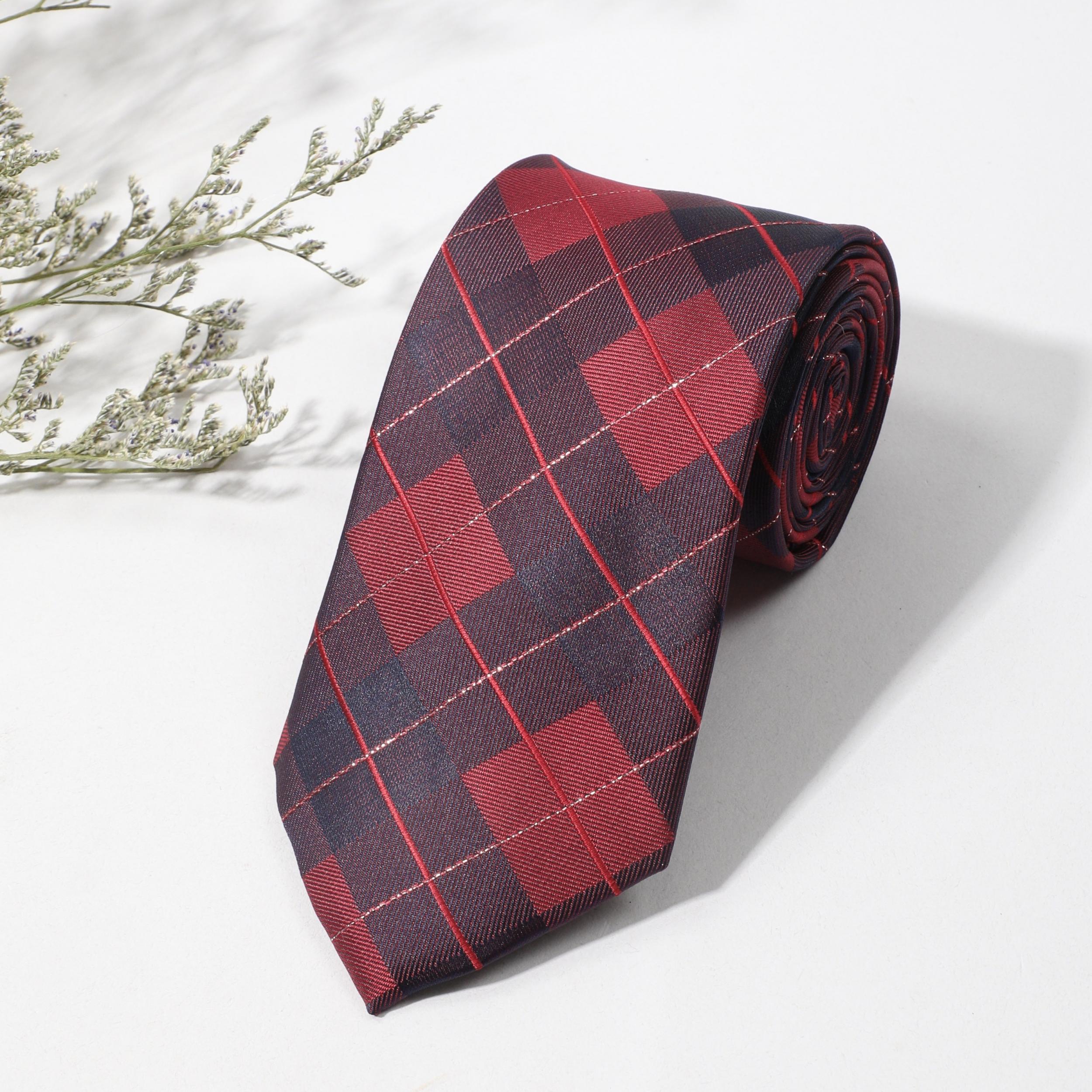Men's Plaid Stripe Business Necktie