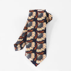 Multicolor Feather Shell Pattern Tie For Men