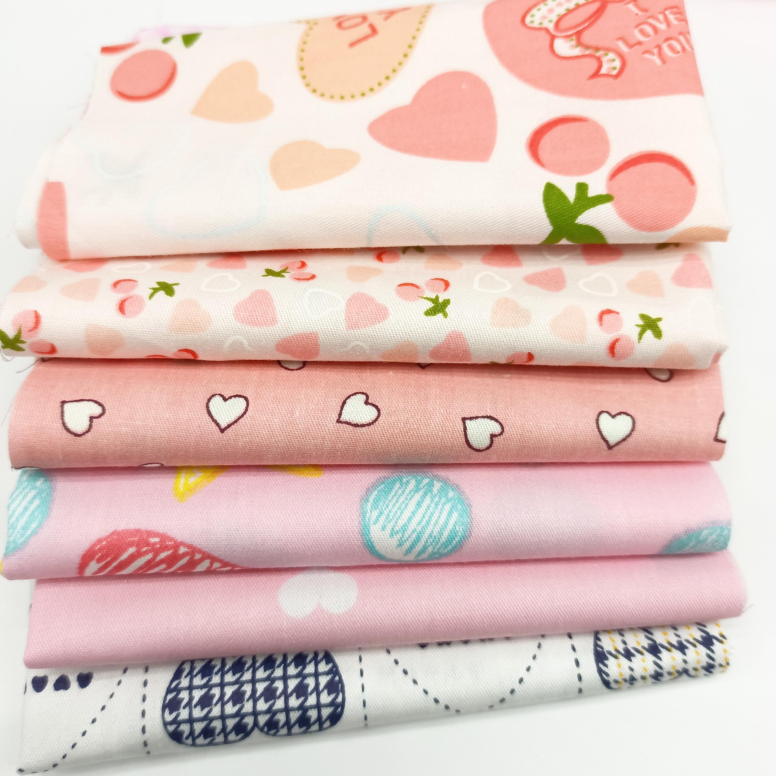 6pcs Floral Printed Quilting Fabric Cotton Craft DIY Doll Clothes