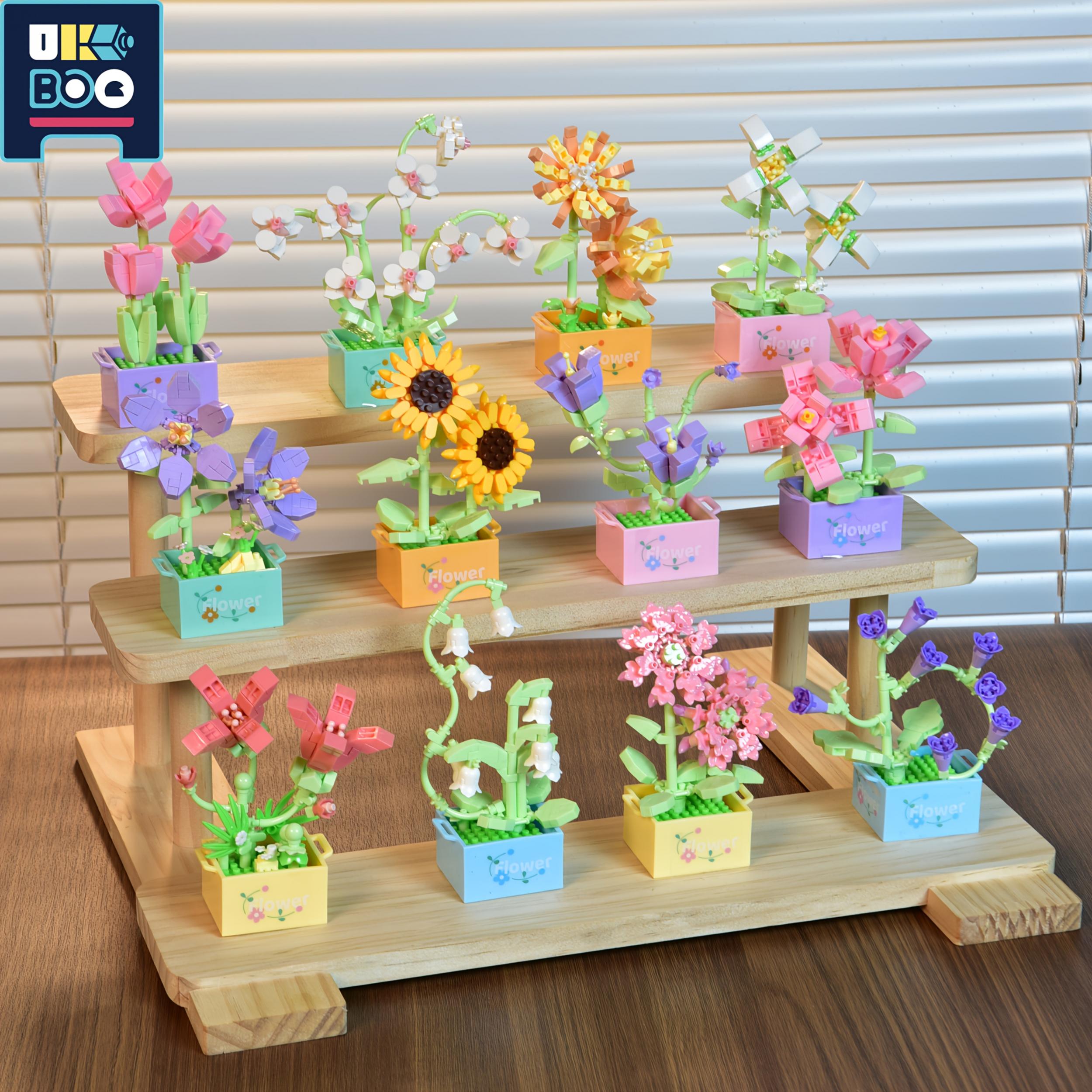 12pcs Mini Succulent Building Blocks Set Ideal for Home Decor