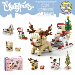 Christmas Series Small Assembly Building Blocks Santa Claus Toy for Children