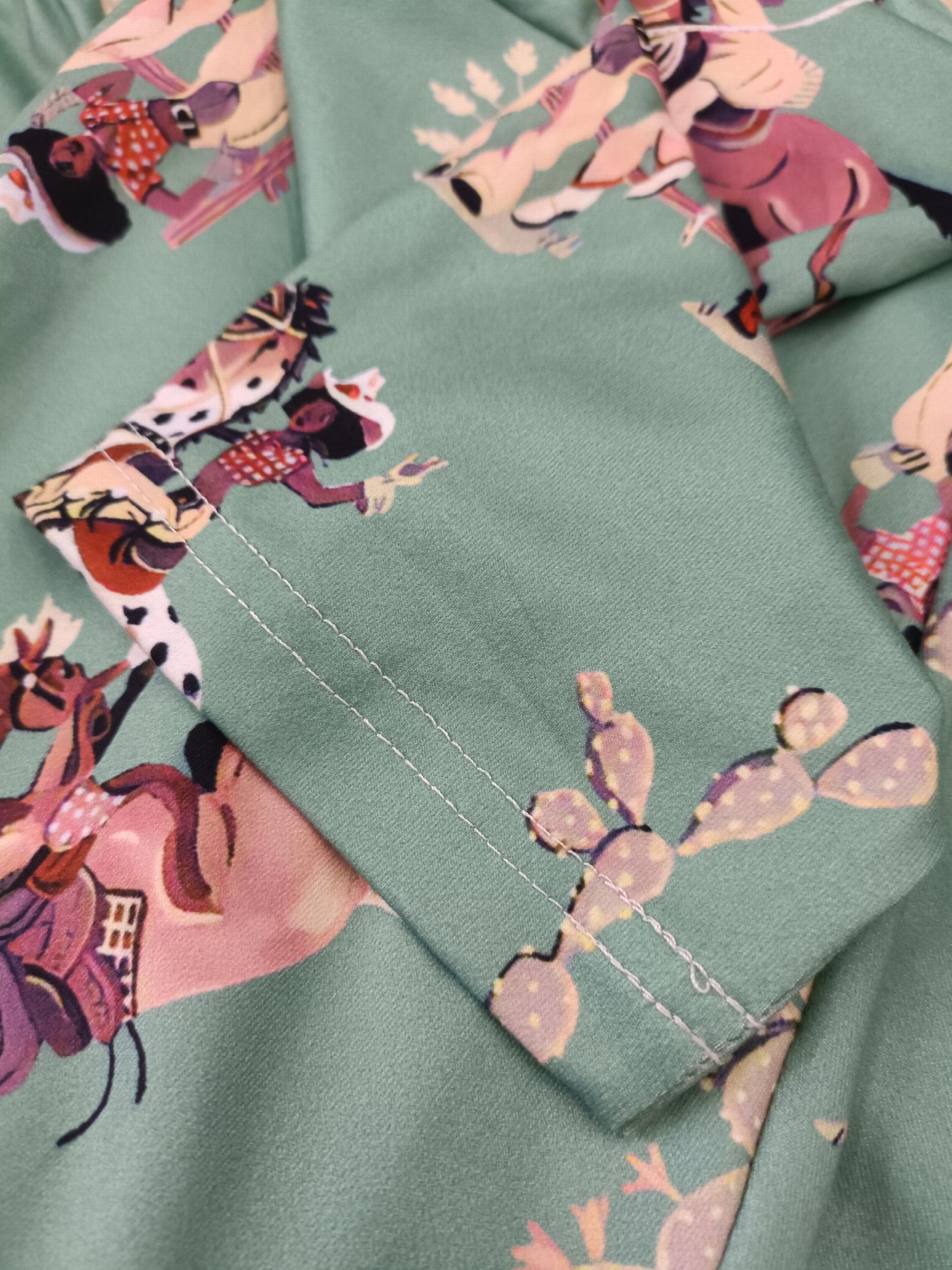 Cowboy Print High Rise Western Leggings For Women Plus Size
