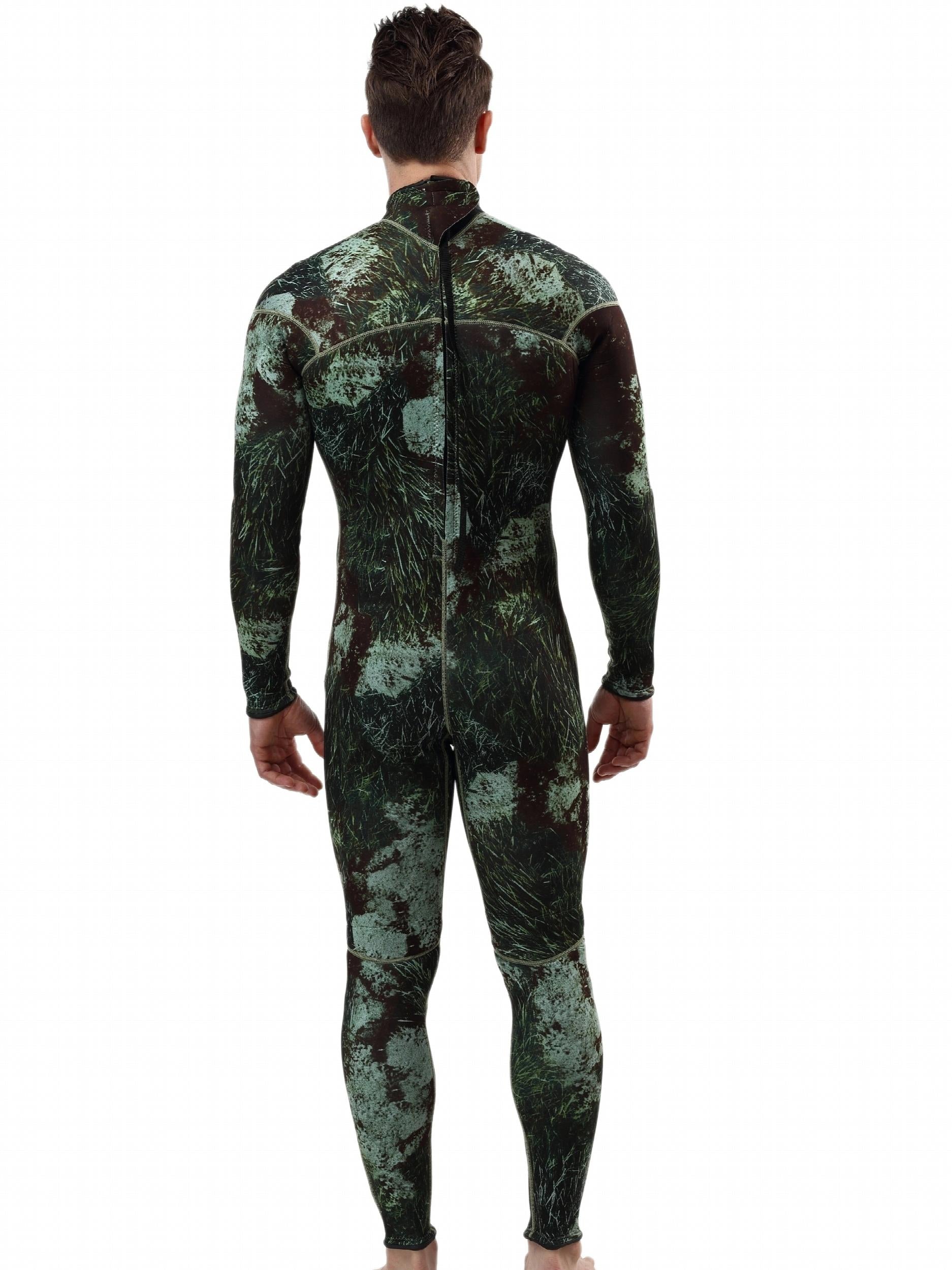3mm Men's Skinny Fit Diving Suit Camouflage Long Sleeve Sun Protection