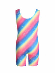 Girls Sleeveless Athletic Jumpsuit Gymnastics Leotards Outfit