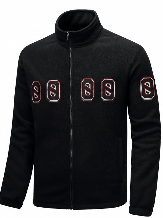 Men's Plush Fleece Jacket Zip Up Coat