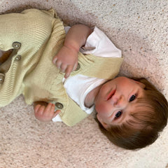 18 Inch Elijah Reborn Doll - Realistic 3D Painted Vinyl Doll with Root Hair