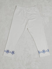 Graphic Print Elastic Waist Cropped Leggings