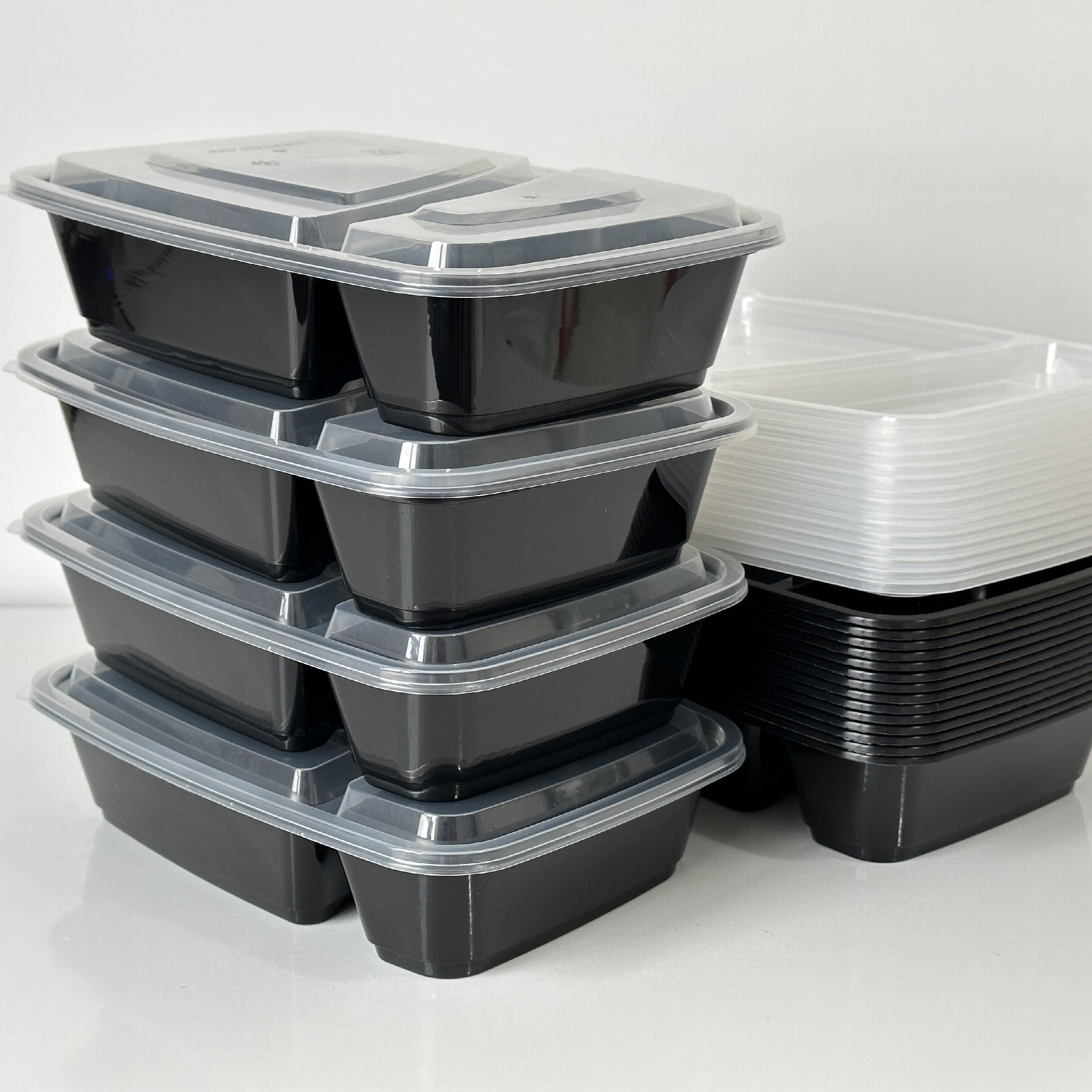 Set of 7 Grid Food Storage Containers 32oz Leakproof BPA-Free