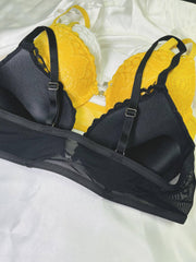 3pcs Lace Push Up Bras Front Buckle Bra Women's Lingerie