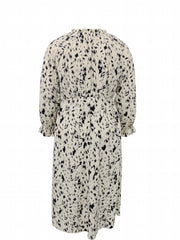  Leopard Print Maxi Dress with Flounce Sleeves