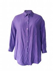  Solid Button Up Long Sleeve Blouse