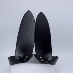 Punk Rabbit Ear Headgears Leather Head Cover Mask Cosplay Costume Accessory