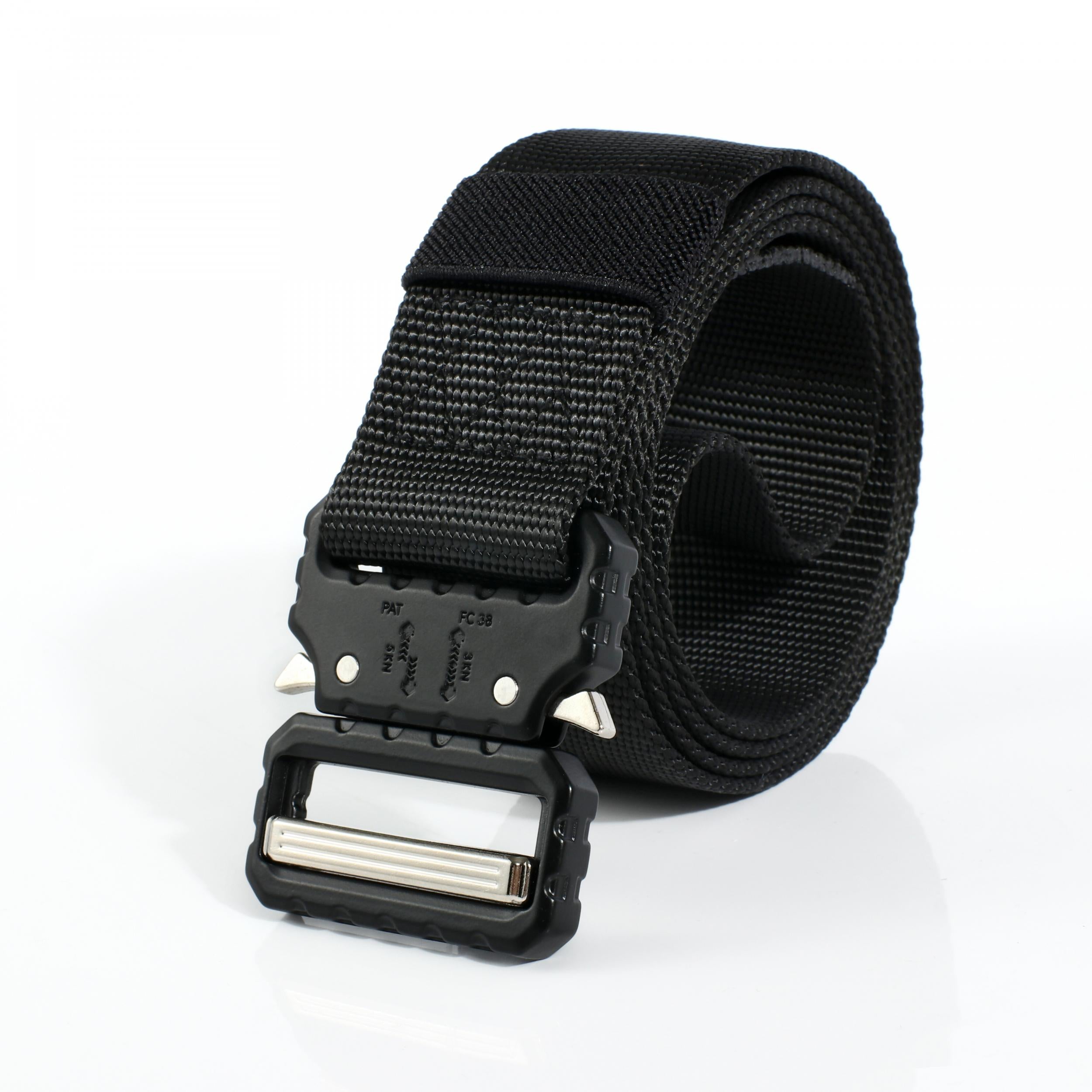 1pc Alloy Buckle Quick Trousers Belt Nylon Automatic Buckle Tooling Belt