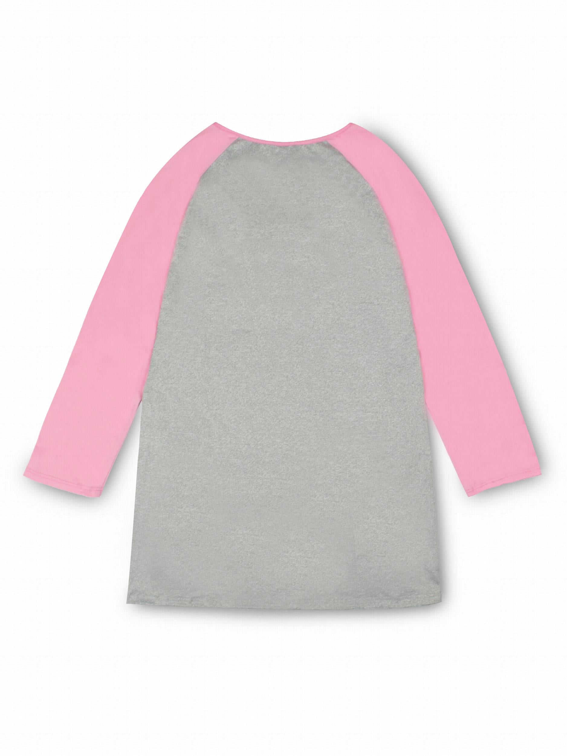  Casual Nightdress Women's Plus Turkey Print Raglan Sleeve Sleep Dress