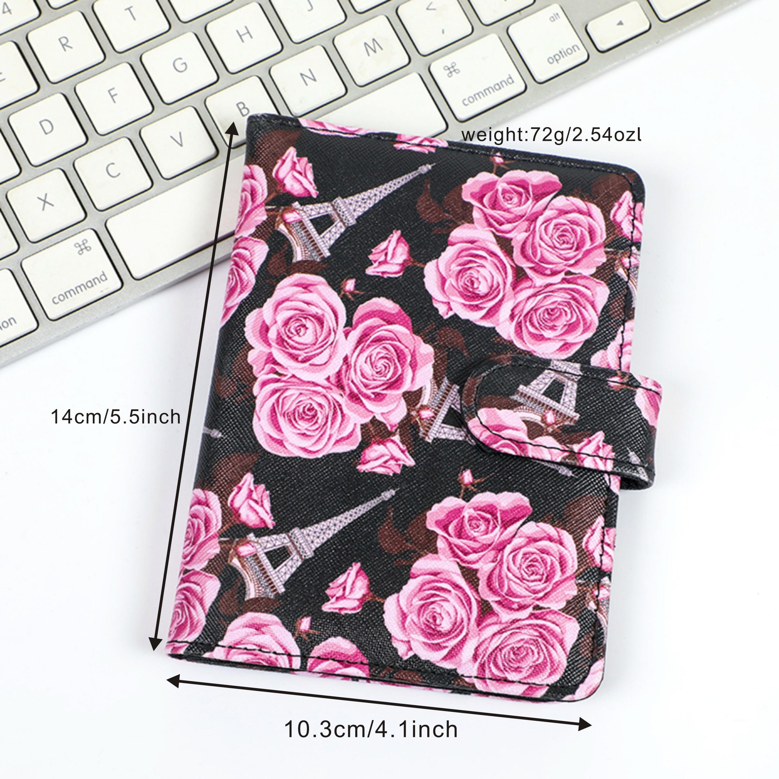 Floral Pattern PU Leather Passport Holder Functional Case