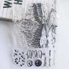 Travel Camping Hand Account Stamp Reusable Stationery Cartoon Stamp