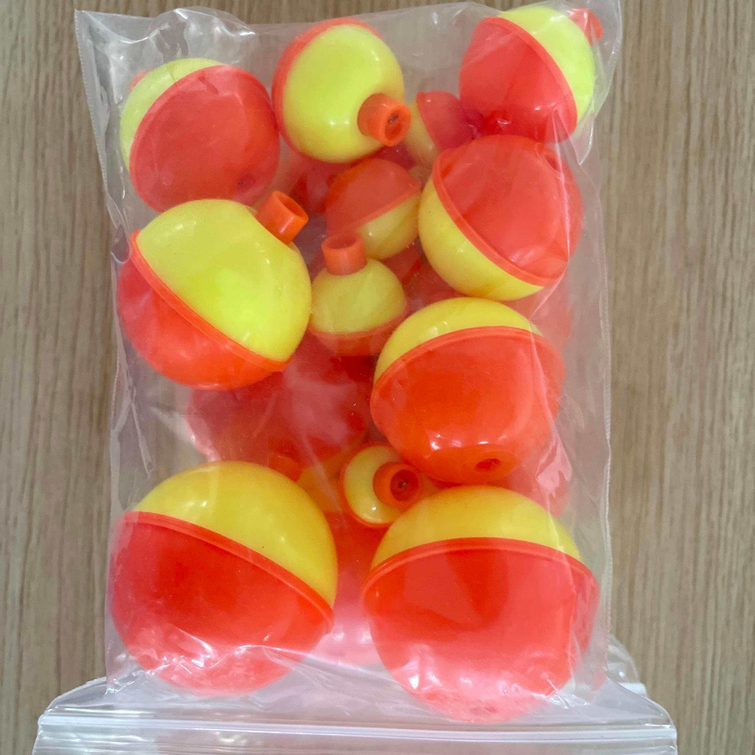 24pcs Fishing Float Orange Yellow Bobbers Tackle