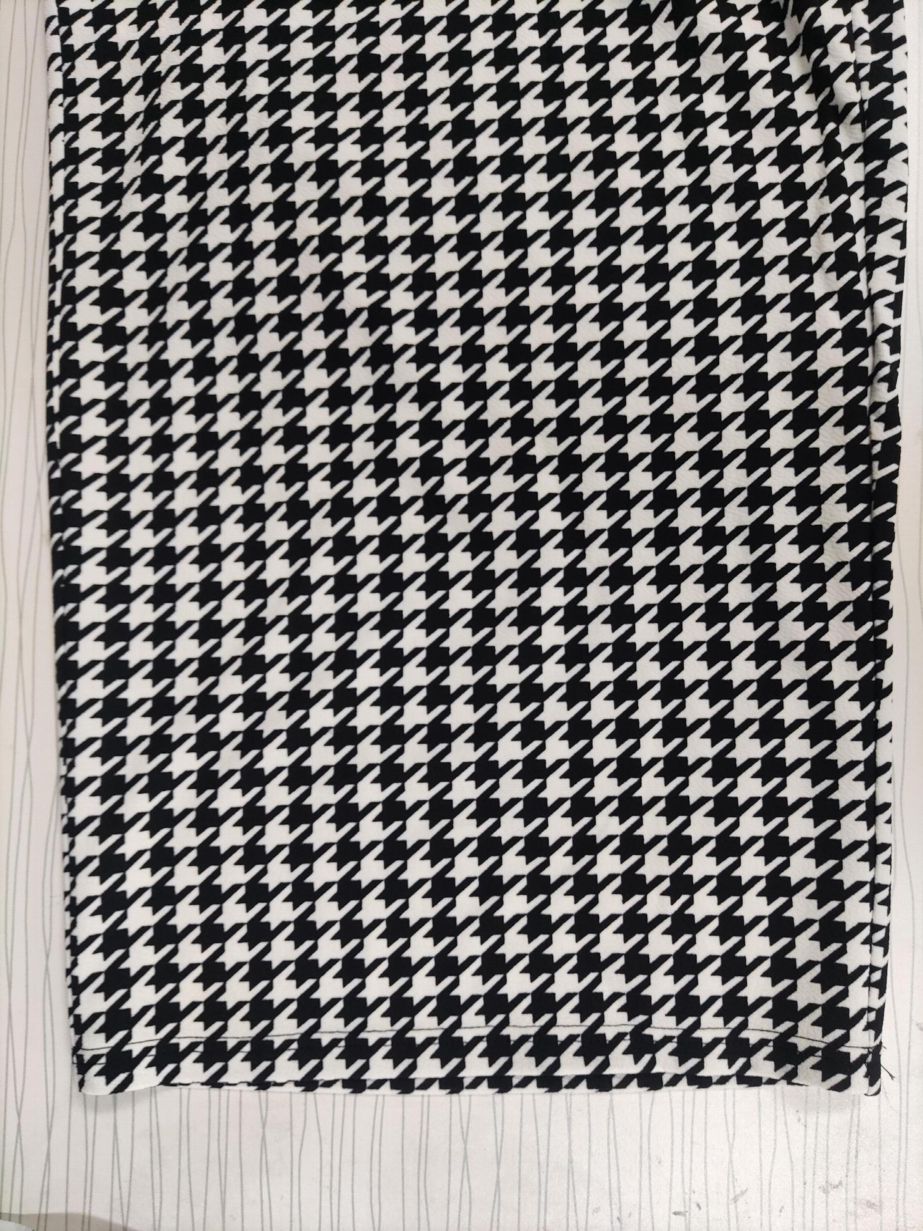 Plus Size Wide Leg Houndstooth Print Pants with Pockets