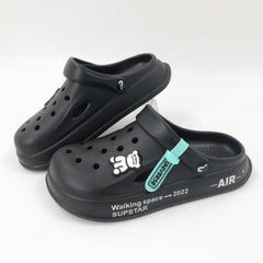 Men's Cartoon Bear Clogs w/ Charms Garden Shoes Non Slip Sandals