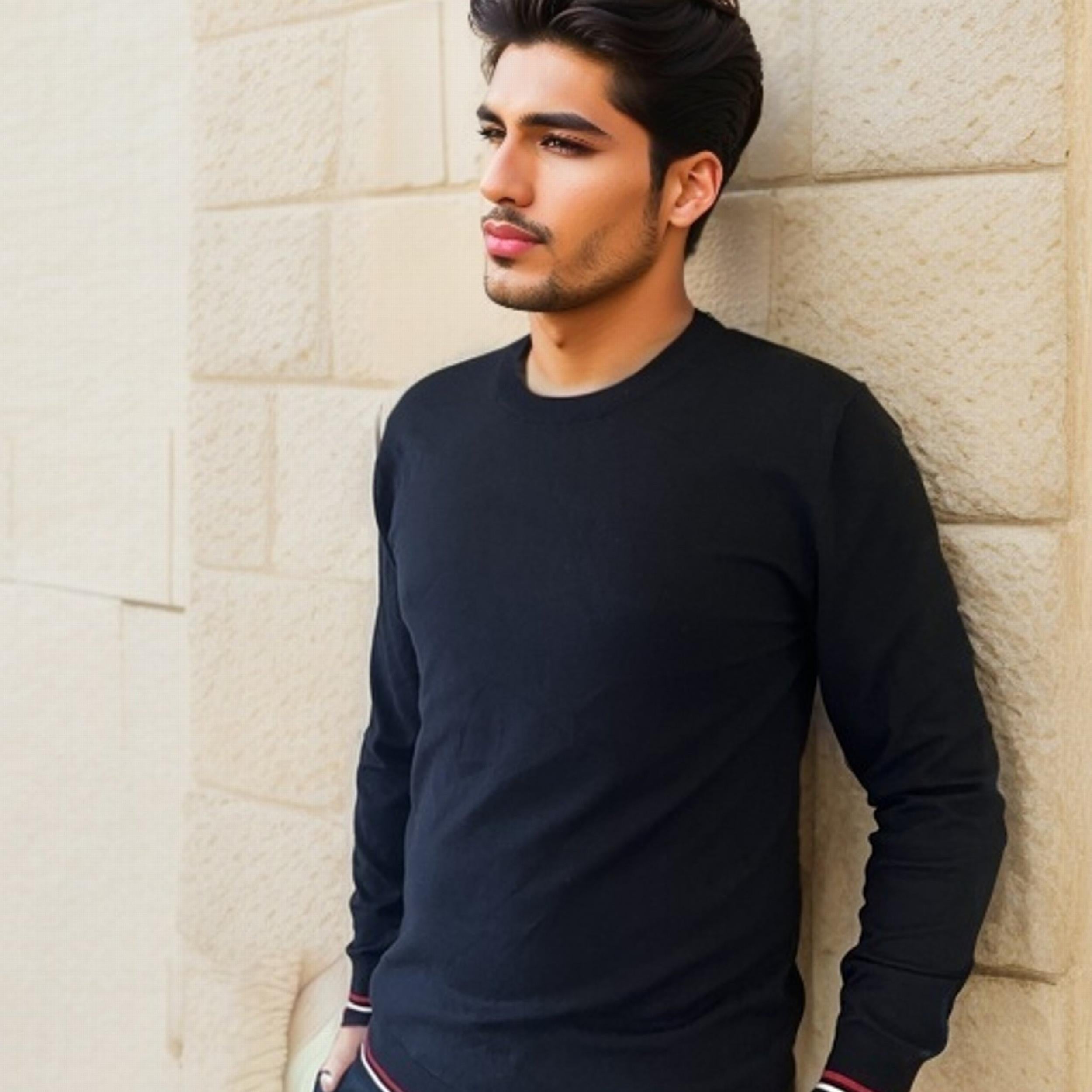 Men's Casual Warm Knitted Solid Sweater
