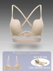 Solid Scoop Bra Women's T Shirt Bra Lingerie