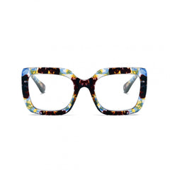 Retro Square Women's Reading Glasses Blackout Spring Hinge