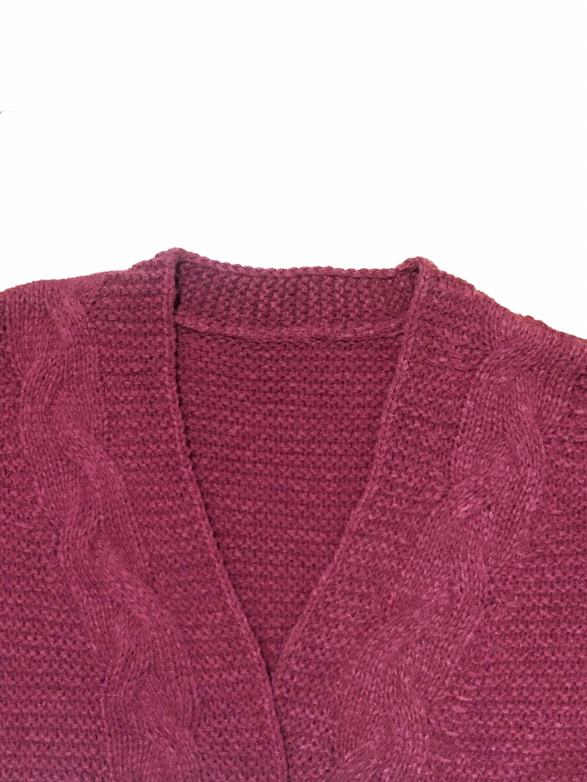  Casual Cardigan Solid Cable Knit Open Front Sweater