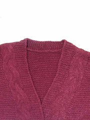  Casual Cardigan Solid Cable Knit Open Front Sweater