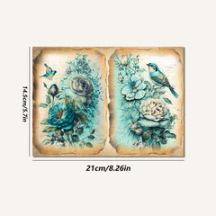 Vintage Animal Scrapbook Paper Pad - DIY Gift Wrap