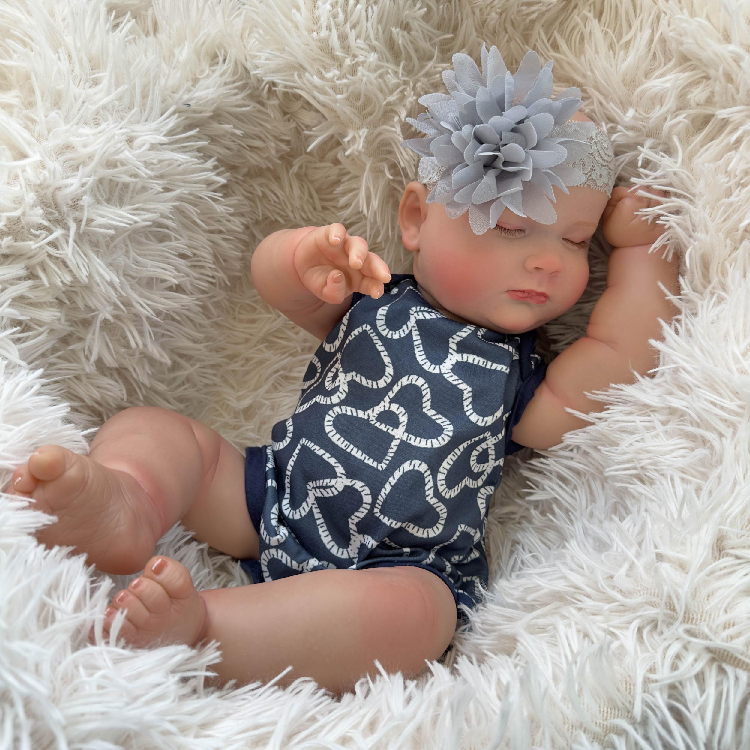 20 Inch Vinyl Reborn Doll Little Boy Doll Light Head Cloth Body