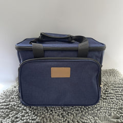 Large Capacity Insulated Lunch Bag High Oxford Fabric Dual Zipper Compartments