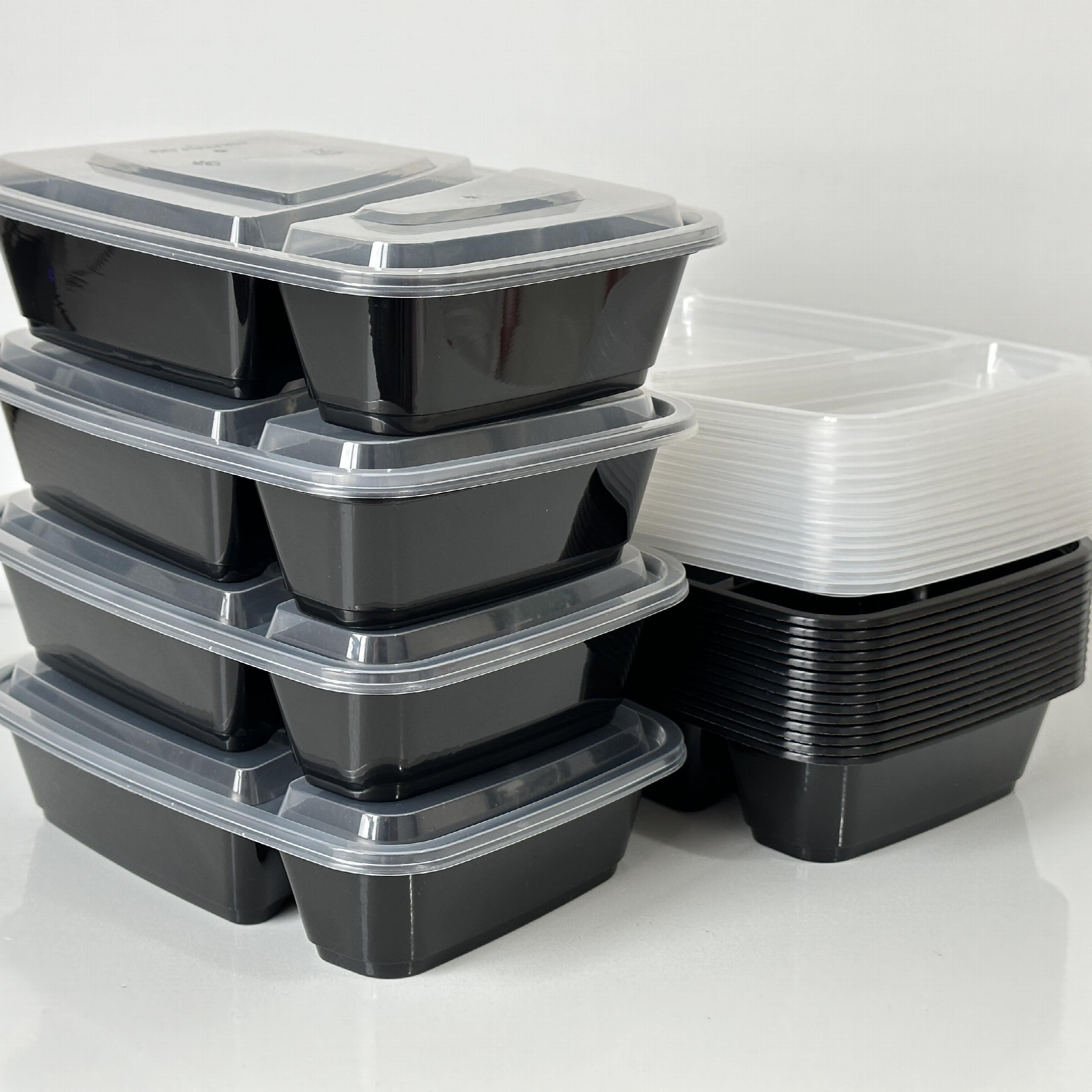 Set of 7 Grid Food Storage Containers 32oz Leakproof BPA-Free