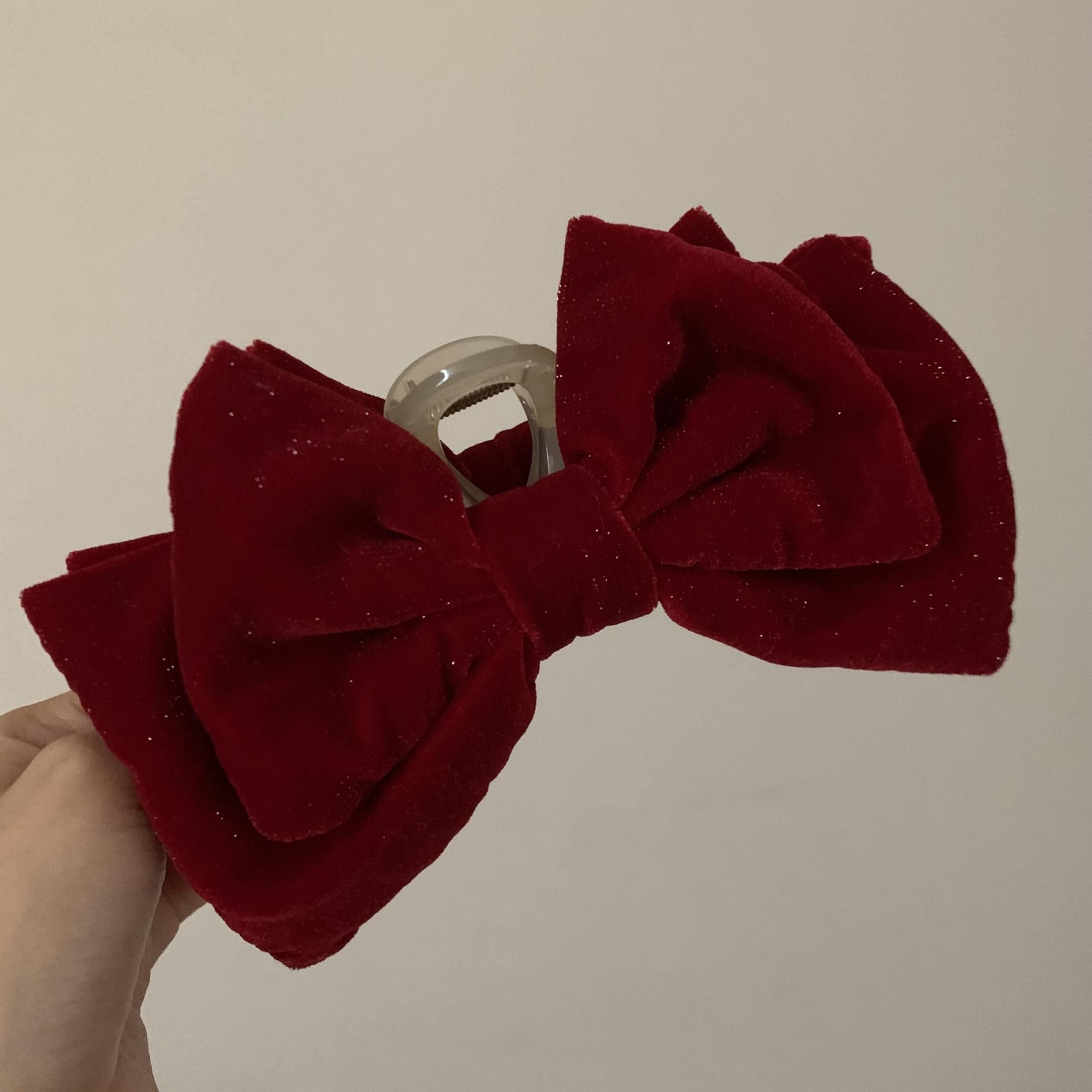 Large Velvet Bow Hair Clip Women's Hair Accessories