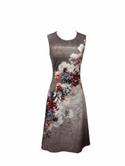 Casual Daily Wear 2pc Set Solid 3/4 Sleeve Cardigan & Floral Print Sleeve