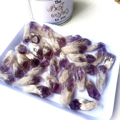 5pcs Natural Amethyst Raw Stone Crystal Rough Points Bulk Gemstone Reiki Healing