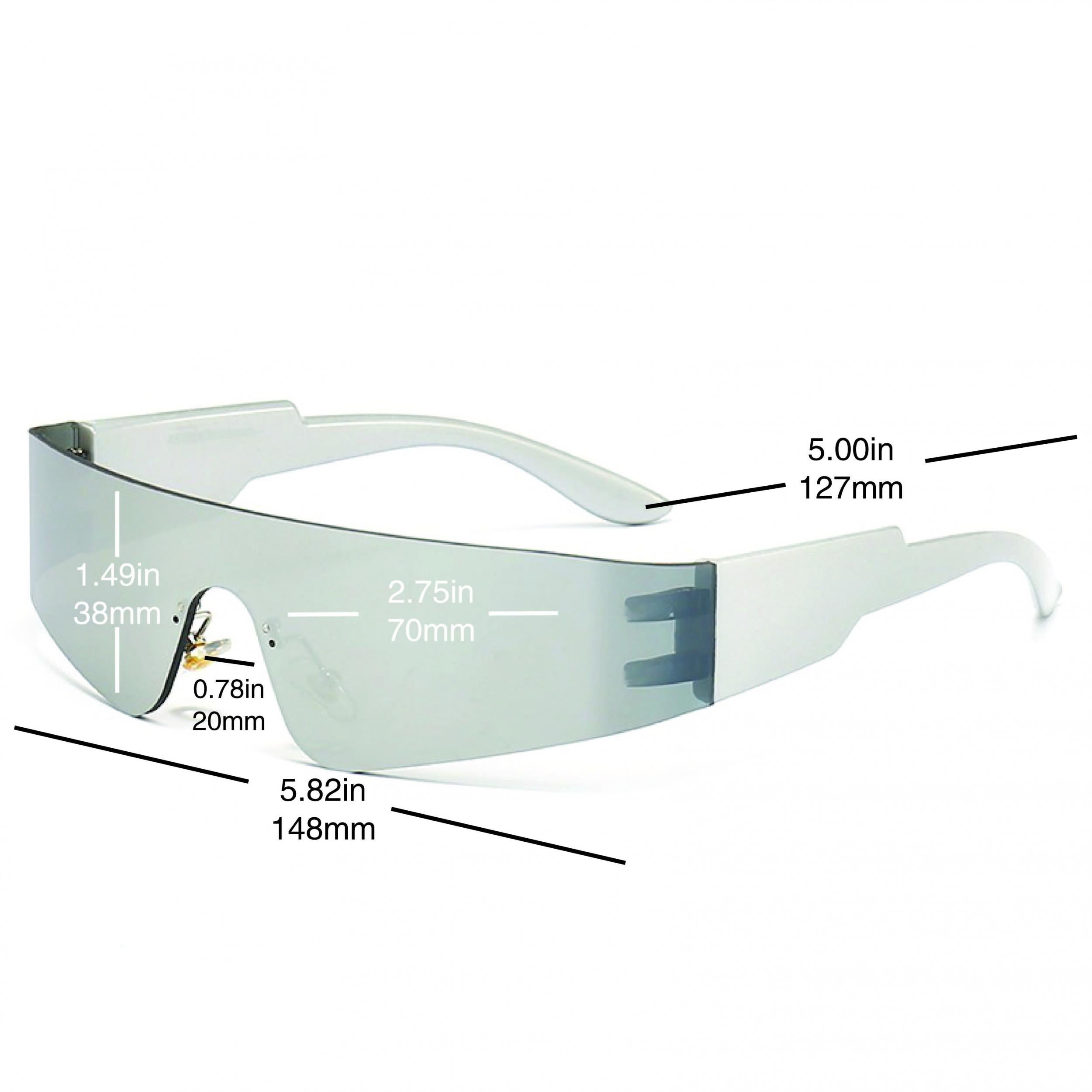 Y2K Wrap Around Sunglasses Cyberpunk Outdoor Eyewear UV400