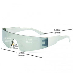 Y2K Wrap Around Sunglasses Cyberpunk Outdoor Eyewear UV400
