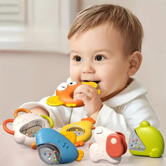 12pcs Animal Baby Bed Bell Rattle Toy - Sensory Development Toys