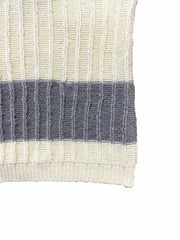  Colorblock Ribbed Knit Long Sleeve Open Front Sweater Cardigan
