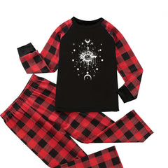 Eye & Moon Print Pajama Set Plus Size