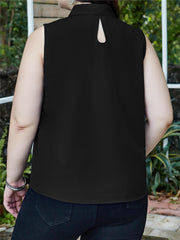  Women's Solid High Neck Tank Top