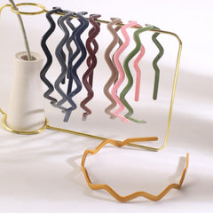 8pcs Solid Wavy Headband Style Head Hoop Hair Band For Girls Women