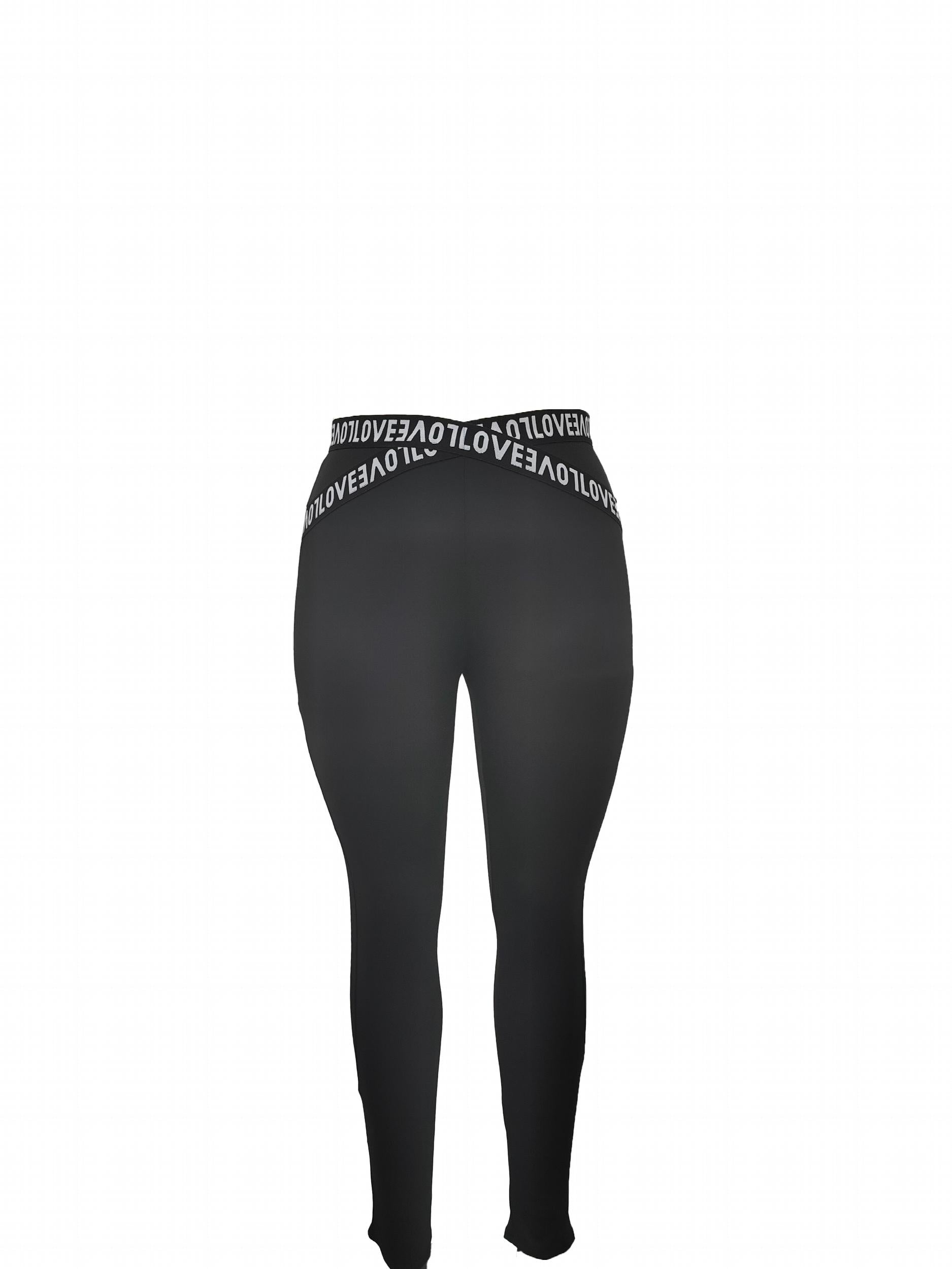  Sports Pants Women's Plus Letter Tape Contrast Mesh Medium Stretch Sp