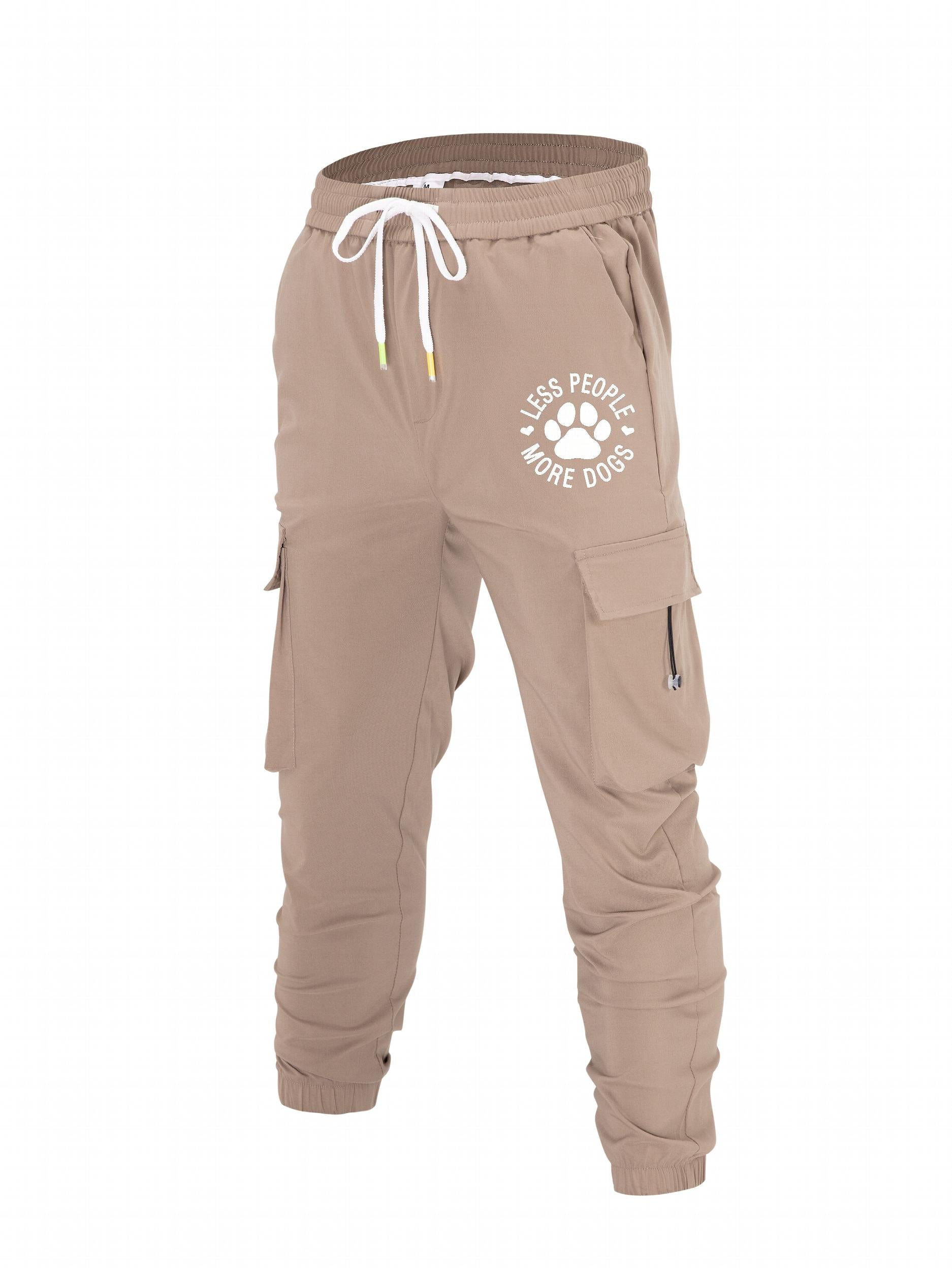 Men's Casual Dog Print Cargo Pants